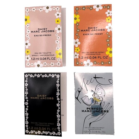 Marc Jacobs Daisy Wild Green Corduroy Tie Top Pouch Floral Fabric Bag EDP 5PC - Picture 3 of 13